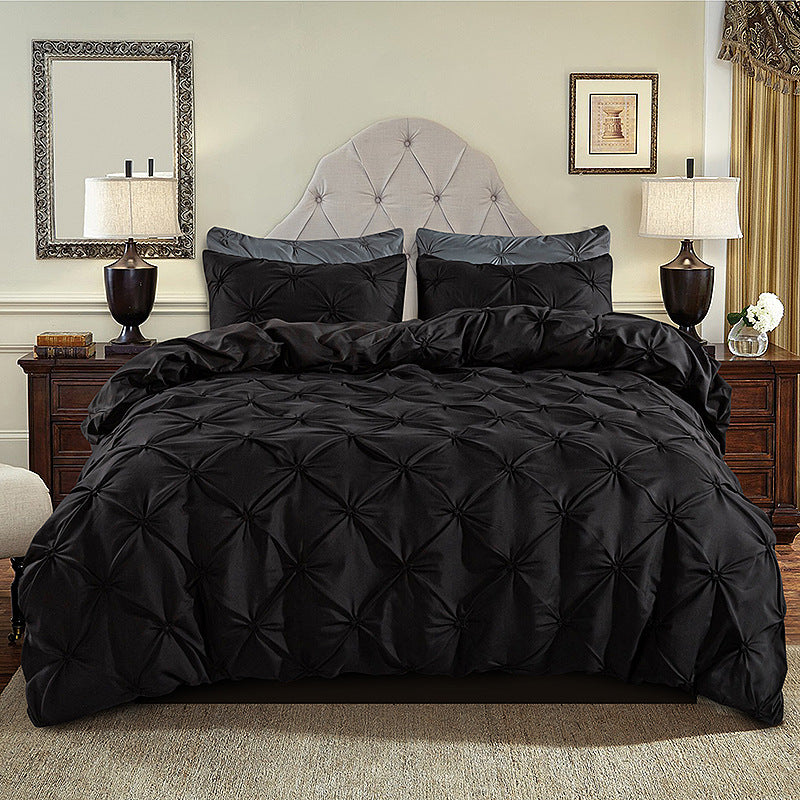 🛏️ 50% RABATT! 🌿 3-teiliges Bettwäsche-Set mit Pintuck-Falten – elegant, weich, komplett – für Ihr Traum-Schlafzimmer ✨