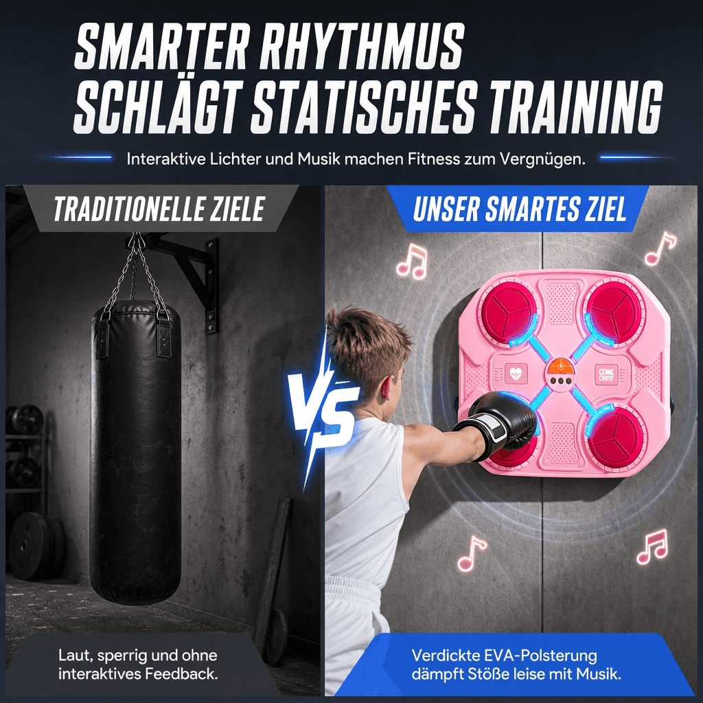 Elektronisches Musik-Boxziel für Kinder mit Rhythmus-Reaktionstraining für Heimfitness und Stressabbau