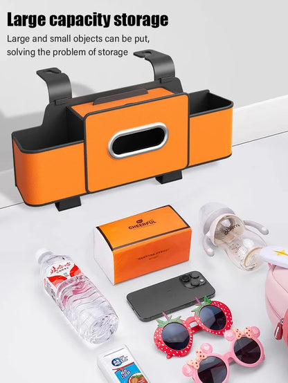 🚗Multifunktionales Auto-Rücksitz-Staufach – Praktisch, ordentlich & griffbereit 🧃📱