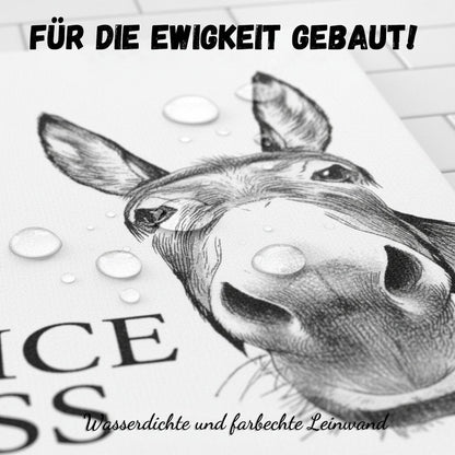 🧻Lustige Wanddekoration fürs Badezimmer - Esel-Bild mit der Aufschrift „Nice Ass" (Schöner Arsch)