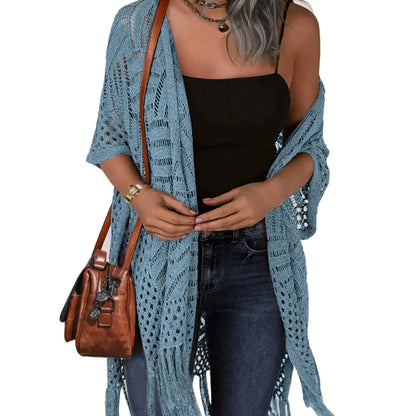 🧥 50% RABATT! ✨ Damen Strick-Cardigan mit offener Front – Leicht & ideal für Alltag und Sommerabende – Atmungsaktive Baumwollmischung, perfekt als luftige Übergangsjacke 🌿