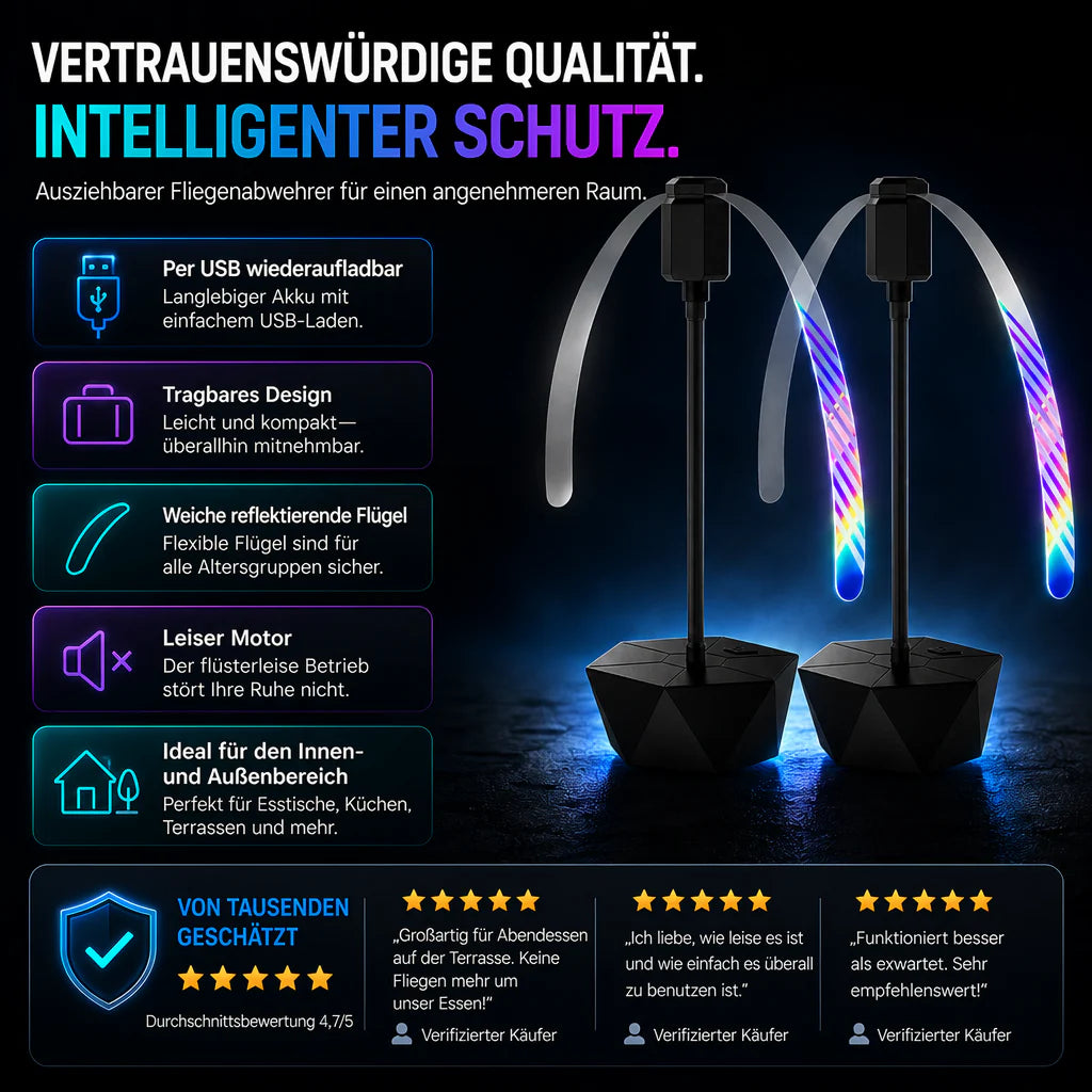 🔥Solange der Vorrat reicht 50 % Rabatt!🌀Tischventilator gegen Fliegen🔇
