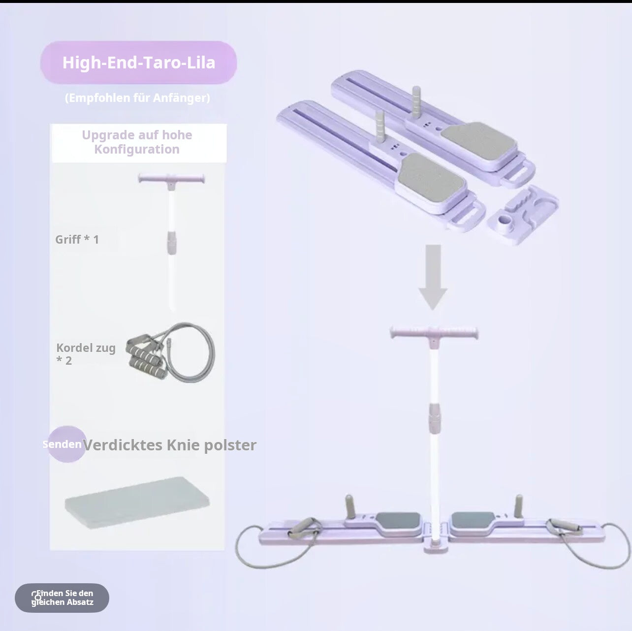 💃🌟 Pilates-Reformer mit Timer & Widerstandsbändern ✨💪 Faltbarer Multifunktionstrainer für Bauch, Rücken, Schultern & Beine – effizientes Home-Workout, kompakt & langlebig