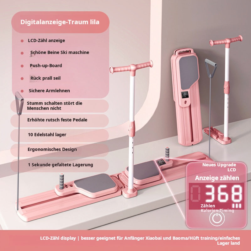 💃🌟 Pilates-Reformer mit Timer & Widerstandsbändern ✨💪 Faltbarer Multifunktionstrainer für Bauch, Rücken, Schultern & Beine – effizientes Home-Workout, kompakt & langlebig