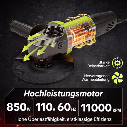 🔧 Multifunktions-Winkelschleifer mit bürstenlosem Motor – Zum Schneiden, Schleifen & Polieren von Holz, Stein und Metall