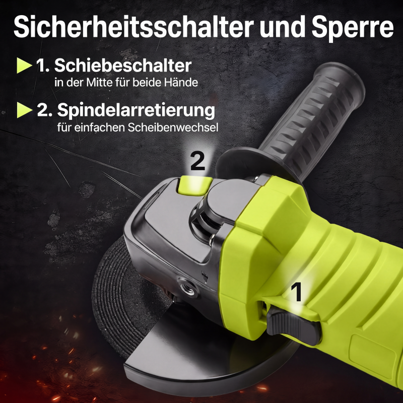🔧 Multifunktions-Winkelschleifer mit bürstenlosem Motor – Zum Schneiden, Schleifen & Polieren von Holz, Stein und Metall
