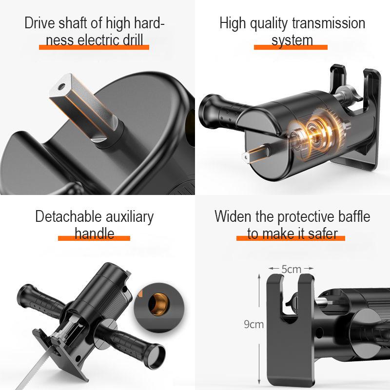 ❄️Sommerfrische 50 % Rabatt!🔥Sabersägeadapter für Bohrmaschine – Multifunktionales Sägeadapter-Set für Holz, Kunststoff & dünnes Metall