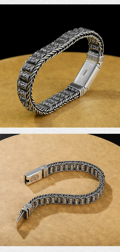 💎 50 % RABATT! 💎 Tibetisches Gebetsmühlen-Armband – 925er Sterlingsilber, Glücksbringer & Valentinstagsgeschenk