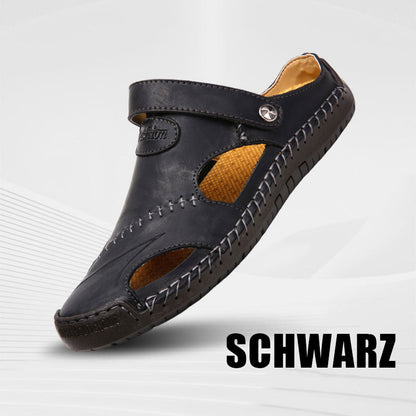 🏆Bis zu 50 % Rabatt!🔥Große Weiches Leder Männer Atmungsaktive Outdoor-Sandalen