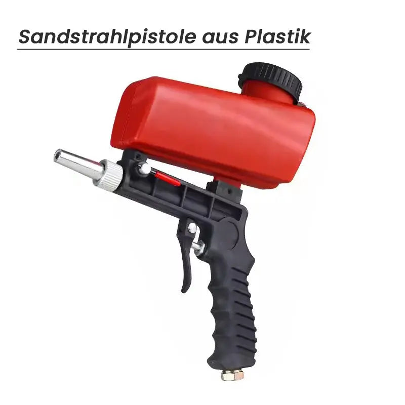 🛠️ Professionelle tragbare Sandstrahlpistole – Leicht, sicher & effektiv für Rostentfernung, Autoreinigung & DIY-Projekte | Inkl. 3 Düsen