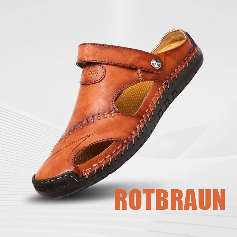 🏆Bis zu 50 % Rabatt!🔥Große Weiches Leder Männer Atmungsaktive Outdoor-Sandalen