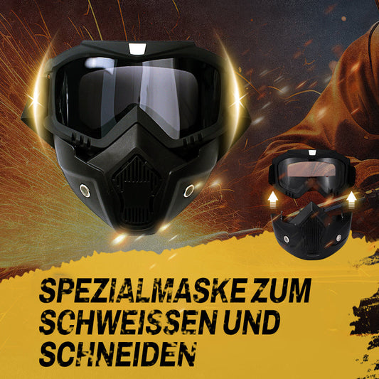 Abnehmbare HD-Schweißermaske mit Antibeschlagschutz (Blendschutz, Schutz vor UV-Strahlung, Schutz vor Staub)