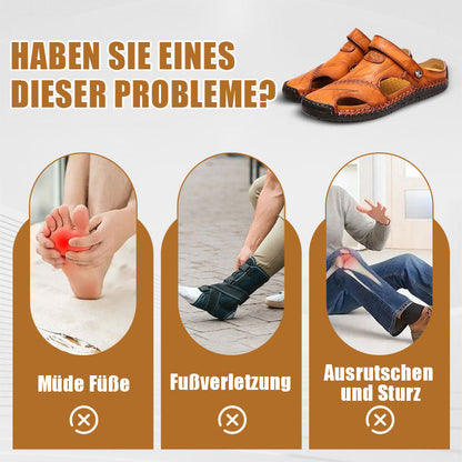 🏆Bis zu 50 % Rabatt!🔥Große Weiches Leder Männer Atmungsaktive Outdoor-Sandalen