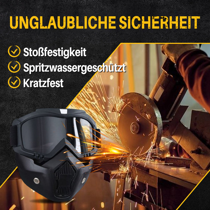 Abnehmbare HD-Schweißermaske mit Antibeschlagschutz (Blendschutz, Schutz vor UV-Strahlung, Schutz vor Staub)