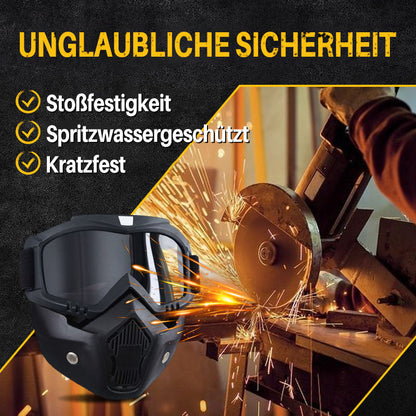 Abnehmbare HD-Schweißermaske mit Antibeschlagschutz (Blendschutz, Schutz vor UV-Strahlung, Schutz vor Staub)