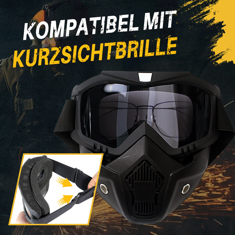Abnehmbare HD-Schweißermaske mit Antibeschlagschutz (Blendschutz, Schutz vor UV-Strahlung, Schutz vor Staub)