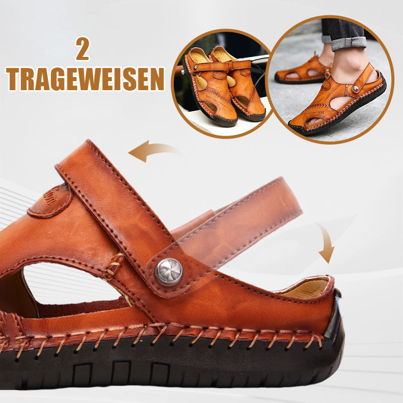 🏆Bis zu 50 % Rabatt!🔥Große Weiches Leder Männer Atmungsaktive Outdoor-Sandalen