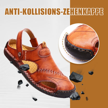 🏆Bis zu 50 % Rabatt!🔥Große Weiches Leder Männer Atmungsaktive Outdoor-Sandalen