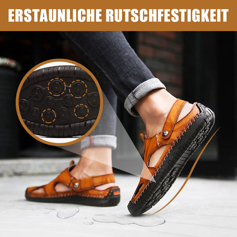 🏆Bis zu 50 % Rabatt!🔥Große Weiches Leder Männer Atmungsaktive Outdoor-Sandalen