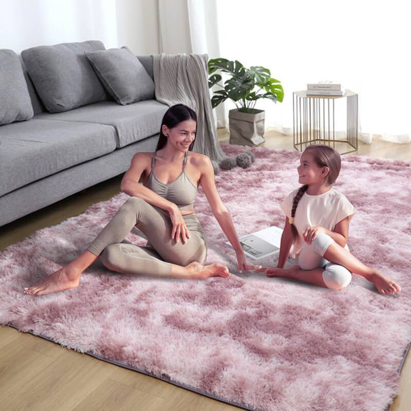 🌈 50 % RABATT! Flauschiger Farbverlauf-Teppich – Kuschelweich, rutschfest & waschbar für ein gemütliches Zuhause 🏡✨