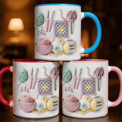 💥LETZTER TAG DES SALE – 50 % RABATT!!🏆Blitz-Sale⚡ Über 50.000 verkaufte Exemplare! Fast ausverkauft💥„Yarn Love“-Tasse, das perfekte Geschenk für Handarbeitsbegeisterte und kreative Köpf