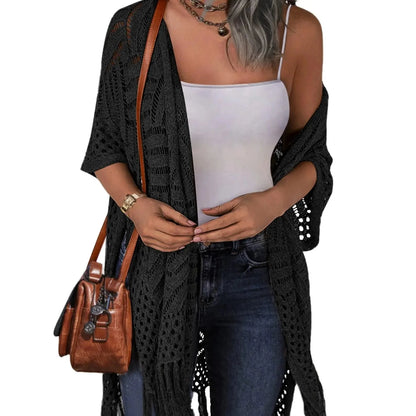 🧥 50% RABATT! ✨ Damen Strick-Cardigan mit offener Front – Leicht & ideal für Alltag und Sommerabende – Atmungsaktive Baumwollmischung, perfekt als luftige Übergangsjacke 🌿