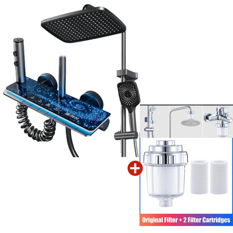✨ Luxuriöses LED-Regenduschsystem mit hydroelektrischer Digitalanzeige