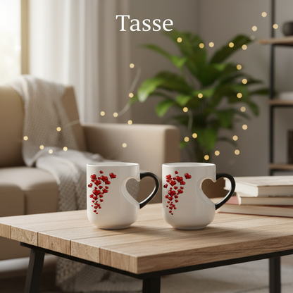☕ ❤️ Keramikbecher mit farbwechselndem, herzförmigem Henkel – Wärmesensitive Farbe, stilvoll & einzigartig – Perfekt für Kaffee, Tee oder als liebevolles Geschenk – wechselt die Farbe bei Hitze und verbreitet Freude ✨🎁