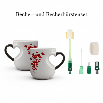 ☕ ❤️ Keramikbecher mit farbwechselndem, herzförmigem Henkel – Wärmesensitive Farbe, stilvoll & einzigartig – Perfekt für Kaffee, Tee oder als liebevolles Geschenk – wechselt die Farbe bei Hitze und verbreitet Freude ✨🎁