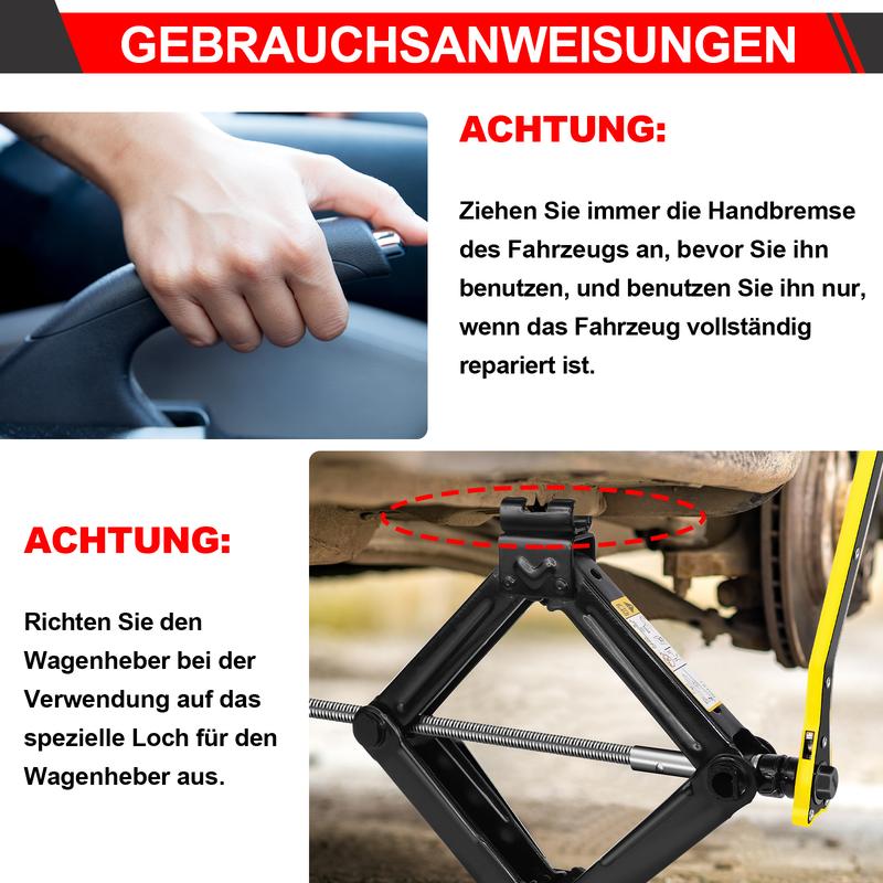 Handbetätigter Wagenheber Kraftsparender Schraubenschlüssel für Autos