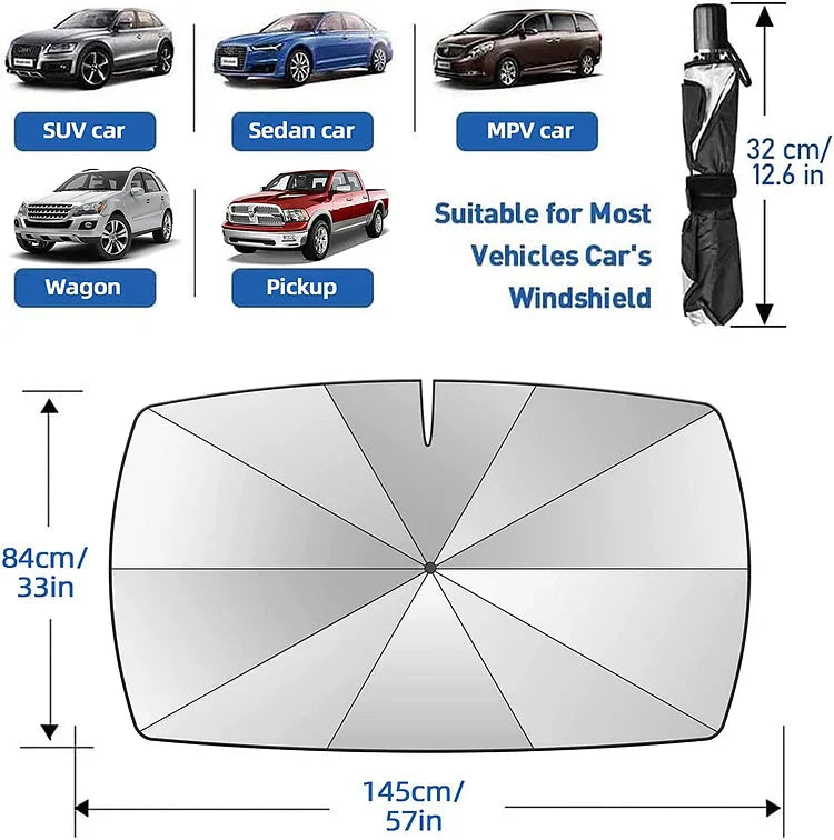 🔥Letzter Tag: 50 % Rabatt – Faltbarer Auto-Sonnenschutz für die Windschutzscheibe (Modelljahr 2026)
