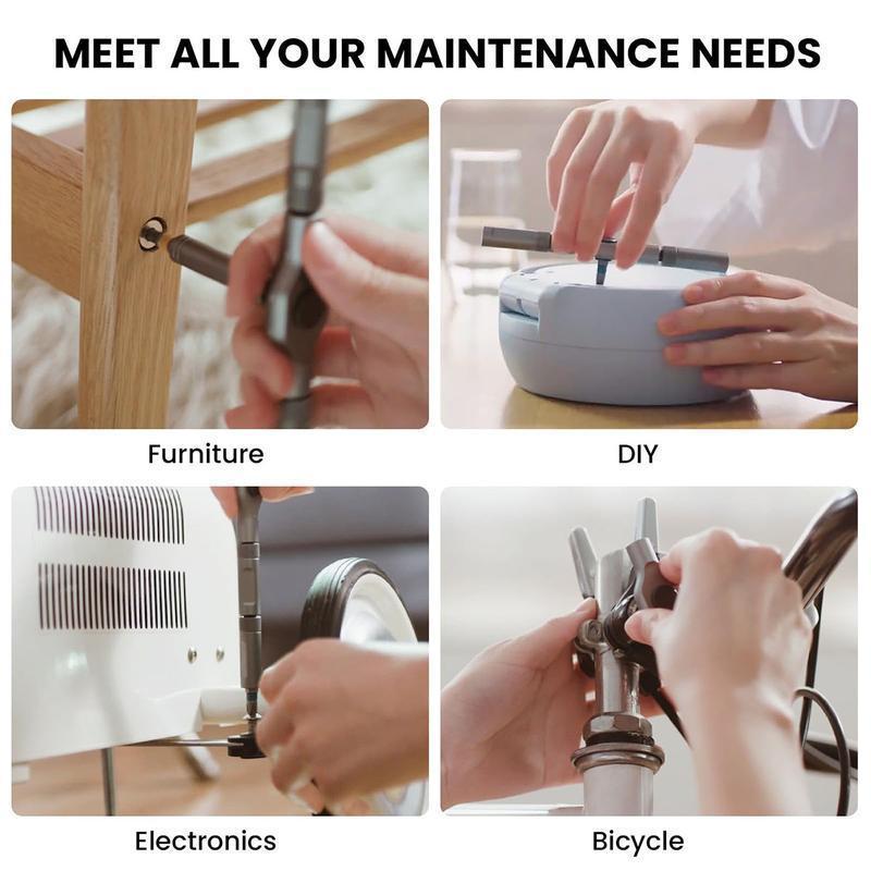 🔥2026 Heißer Verkauf: 50 % Rabatt🔥24-in-1 magnetisches Schraubendreher-Bit-Set mit T-Griff-Ratschen für Hausreparaturen