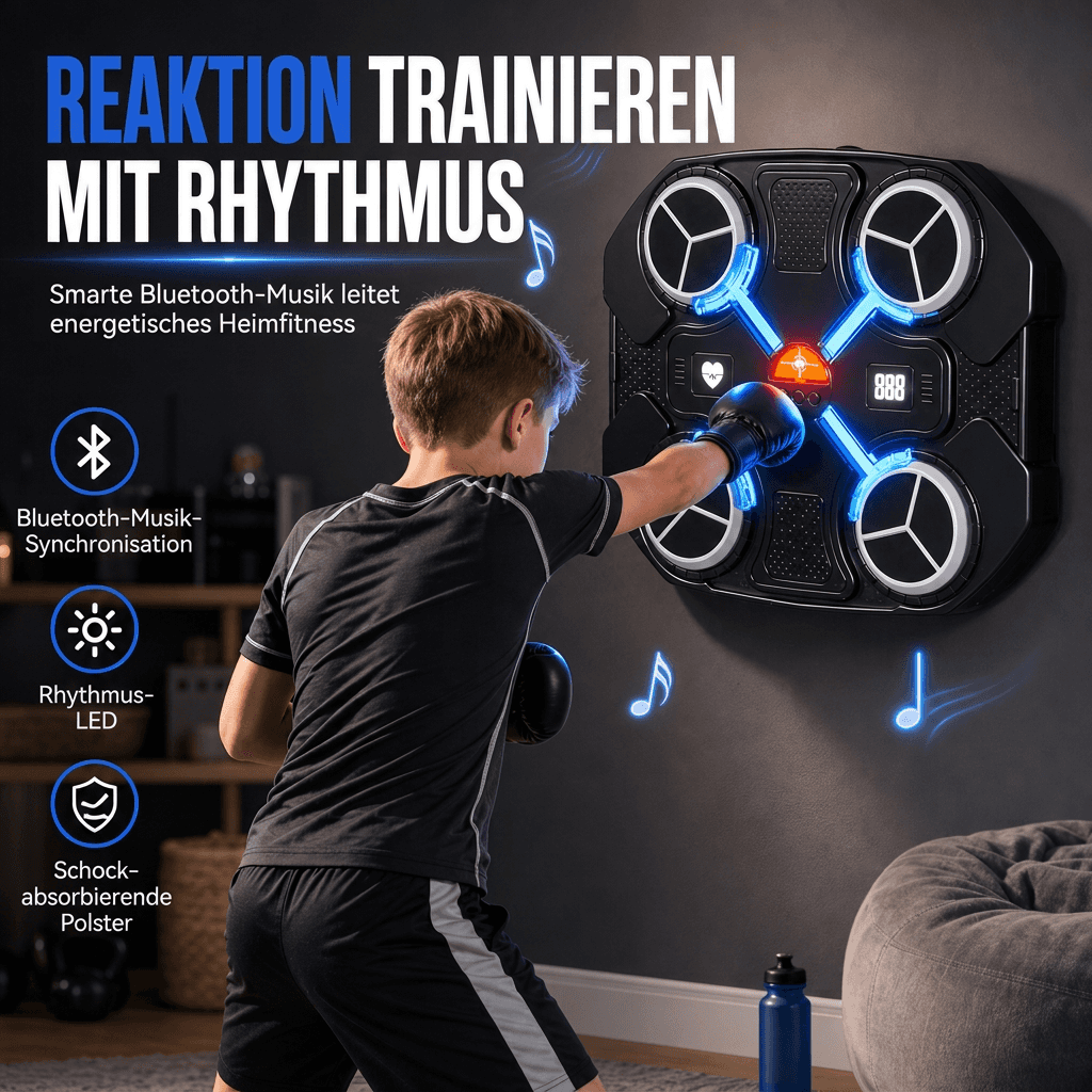 Elektronisches Musik-Boxziel für Kinder mit Rhythmus-Reaktionstraining für Heimfitness und Stressabbau