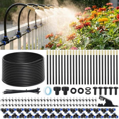 💦 Verstellbares Nebel-Kühlsystem mit flexiblen Düsen – ideal für Terrassen, Gewächshäuser und Außenbereiche zur effektiven Abkühlung