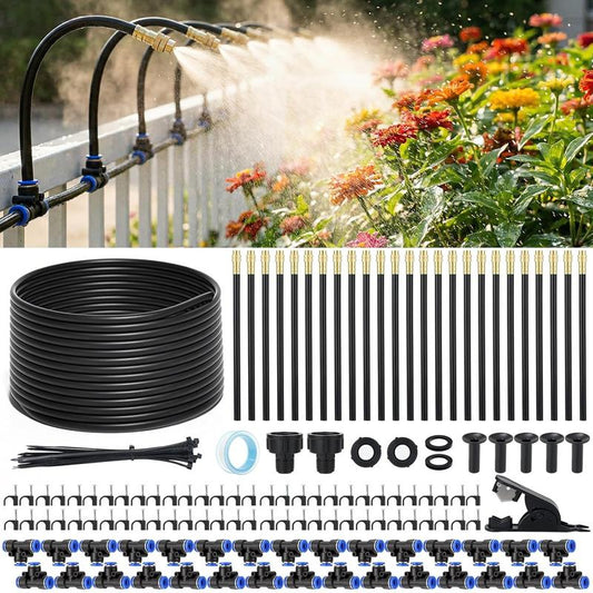💦 Verstellbares Nebel-Kühlsystem mit flexiblen Düsen – ideal für Terrassen, Gewächshäuser und Außenbereiche zur effektiven Abkühlung