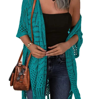 🧥 50% RABATT! ✨ Damen Strick-Cardigan mit offener Front – Leicht & ideal für Alltag und Sommerabende – Atmungsaktive Baumwollmischung, perfekt als luftige Übergangsjacke 🌿
