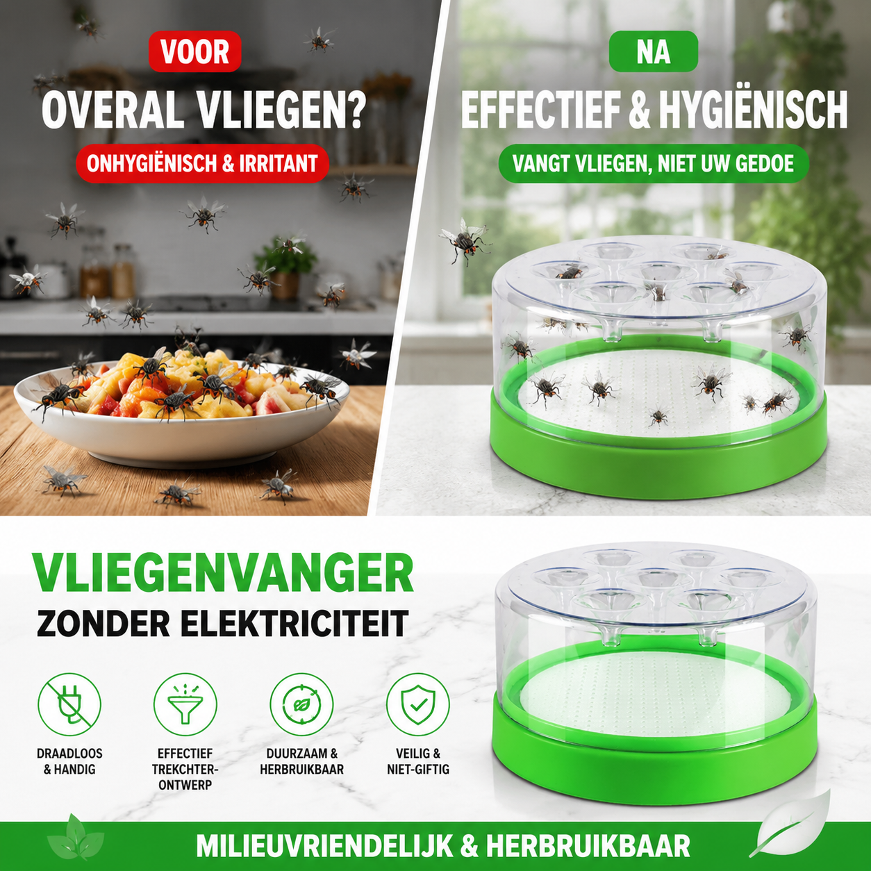 🔥 45 % sparen 🏡 Wiederverwendbare Fliegenfalle ohne Strom