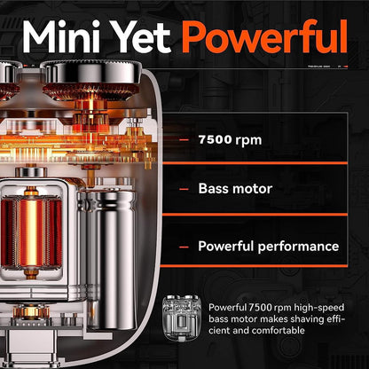 2024 Neues Upgrade Taschenrasierer USB Mini-Rasierer für Männer Wiederaufladbare wasserdichte kompakte elektrische Rasierapparat für Haus, Auto, Reisen