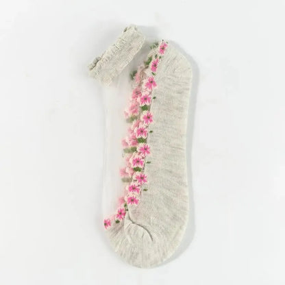 🌺Blumige Spitzensocken für Damen, Frühjahr/Sommer