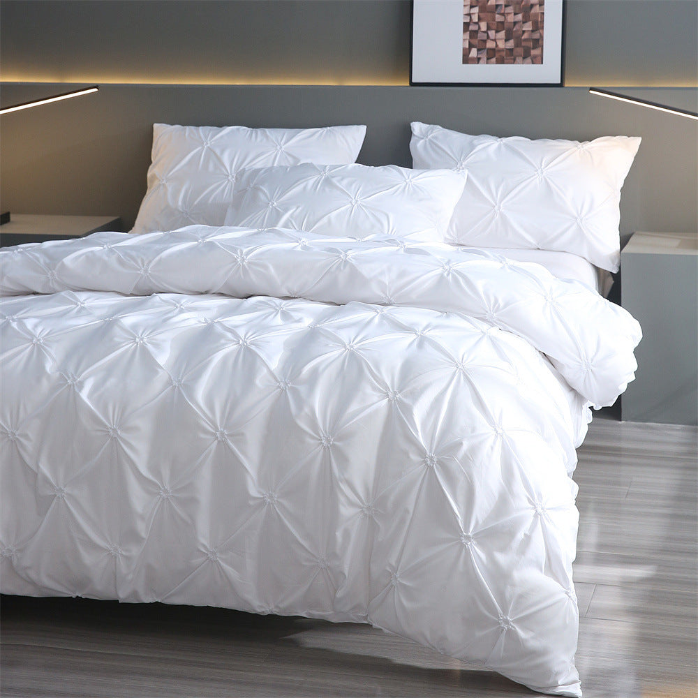 🛏️ 50% RABATT! 🌿 3-teiliges Bettwäsche-Set mit Pintuck-Falten – elegant, weich, komplett – für Ihr Traum-Schlafzimmer ✨