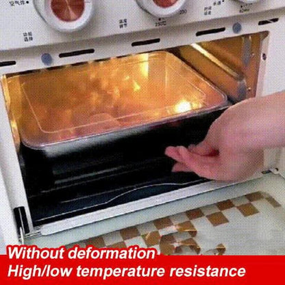 🎁 50% - Quadratische Platte aus Edelstahl（Mit Deckel）