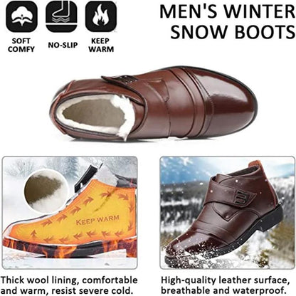 ❄️Winter Specials❄️ Warme Herren Kunstfell gefütterte Ankle Snow Business Stiefel