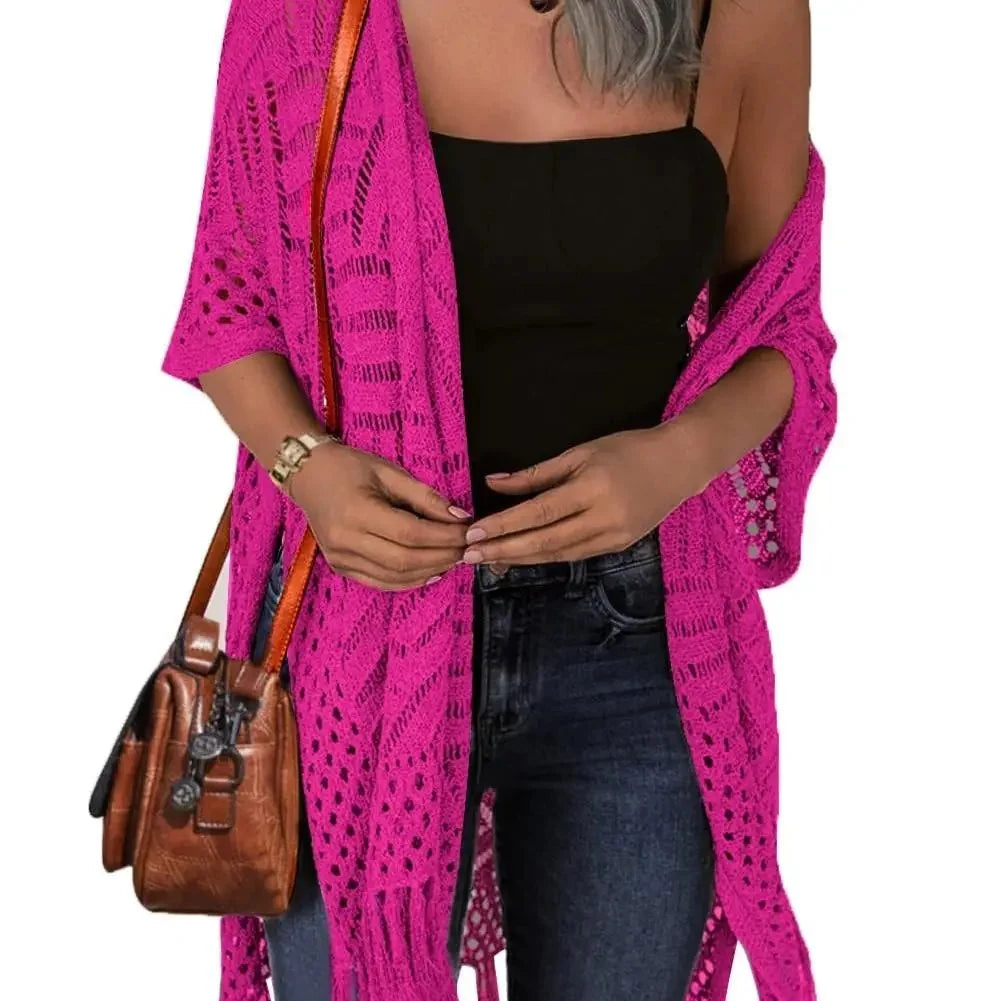 🧥 50% RABATT! ✨ Damen Strick-Cardigan mit offener Front – Leicht & ideal für Alltag und Sommerabende – Atmungsaktive Baumwollmischung, perfekt als luftige Übergangsjacke 🌿
