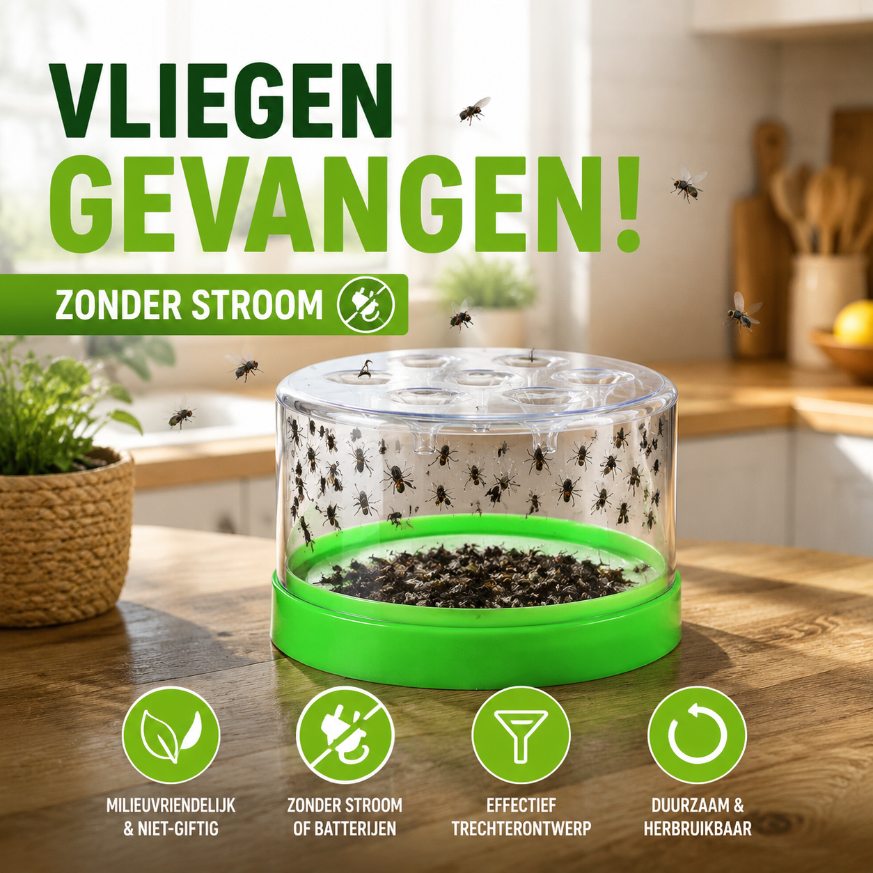 🔥 45 % sparen 🏡 Wiederverwendbare Fliegenfalle ohne Strom
