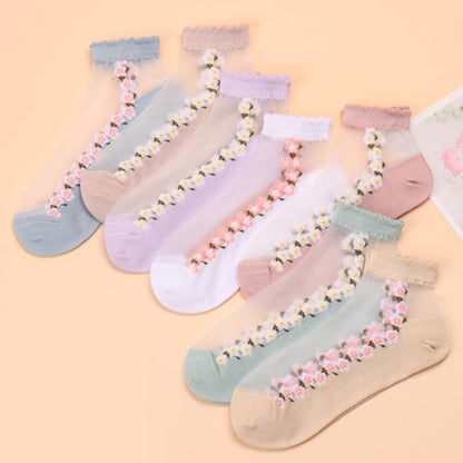 🌺Blumige Spitzensocken für Damen, Frühjahr/Sommer