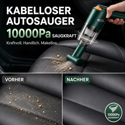 🔥🚗 Leistungsstarkes Akku-Staubsauger-Set für Autos – kabellos, kompakt & praktisch für die schnelle Fahrzeugreinigung ✨