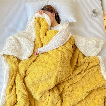 ❄️ Verdickte Imitat‑Kaschmir Wurfdecke — Super weiche warme Kuscheldecke für Sofa, Bett, Büro und Reisen ☁️🛋️