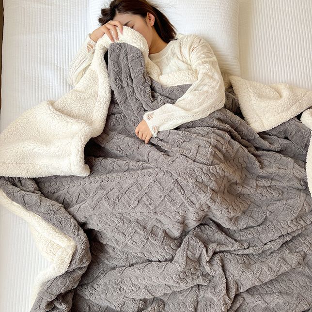 ❄️ Verdickte Imitat‑Kaschmir Wurfdecke — Super weiche warme Kuscheldecke für Sofa, Bett, Büro und Reisen ☁️🛋️