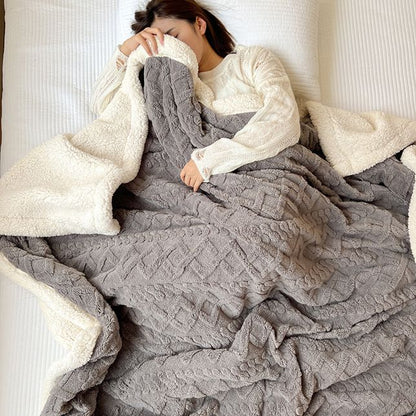 ❄️ Verdickte Imitat‑Kaschmir Wurfdecke — Super weiche warme Kuscheldecke für Sofa, Bett, Büro und Reisen ☁️🛋️