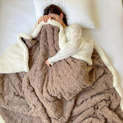 ❄️ Verdickte Imitat‑Kaschmir Wurfdecke — Super weiche warme Kuscheldecke für Sofa, Bett, Büro und Reisen ☁️🛋️